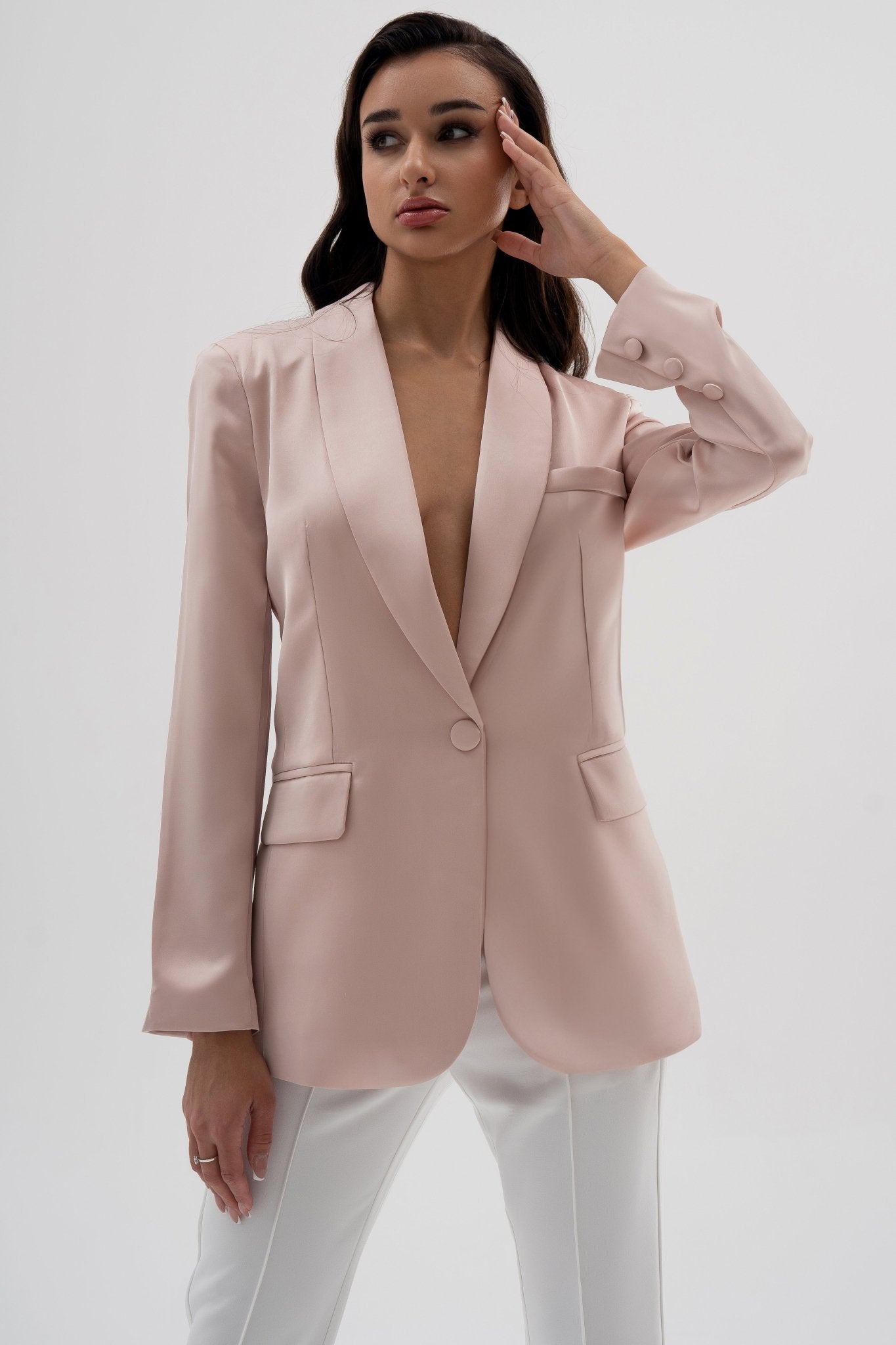 Thalia trouser suits in pink – Boutique Fifteen